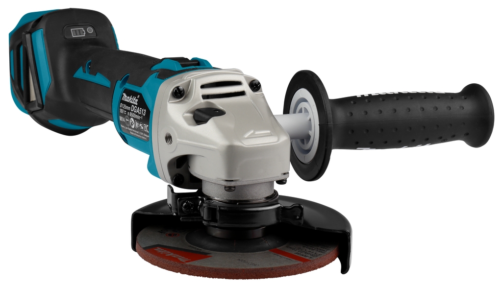 Makita DGA513ZJ 18V Haakse slijper 125 mm met rem in Mbox excl. accu