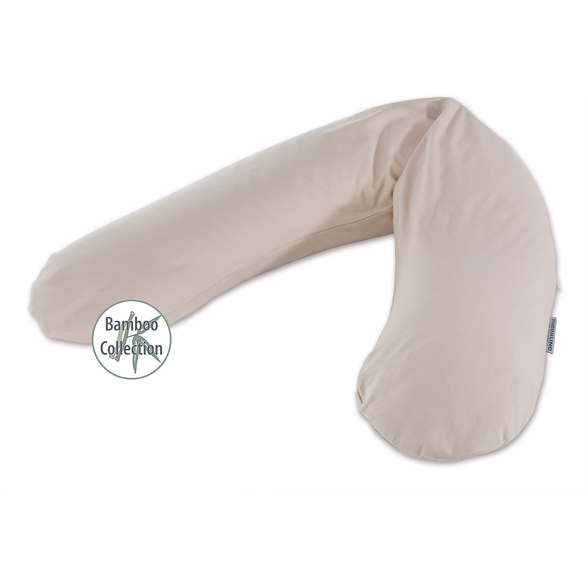 Bezug für Stillkissen Original 190 cm, Kieselgrau (Bamboo Collection)