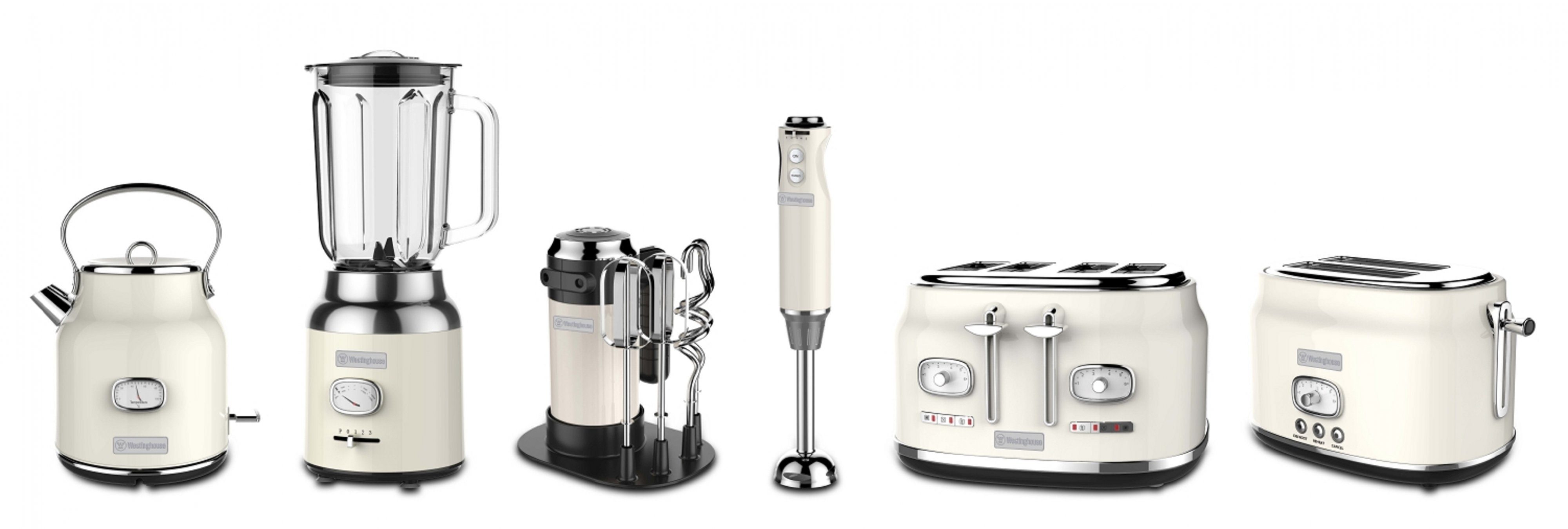 Westinghouse Standmixer WKBE221 Retro, 600 W, 1,5 Liter Volumen, 3 Stufen, 6-Flügel-Klingen