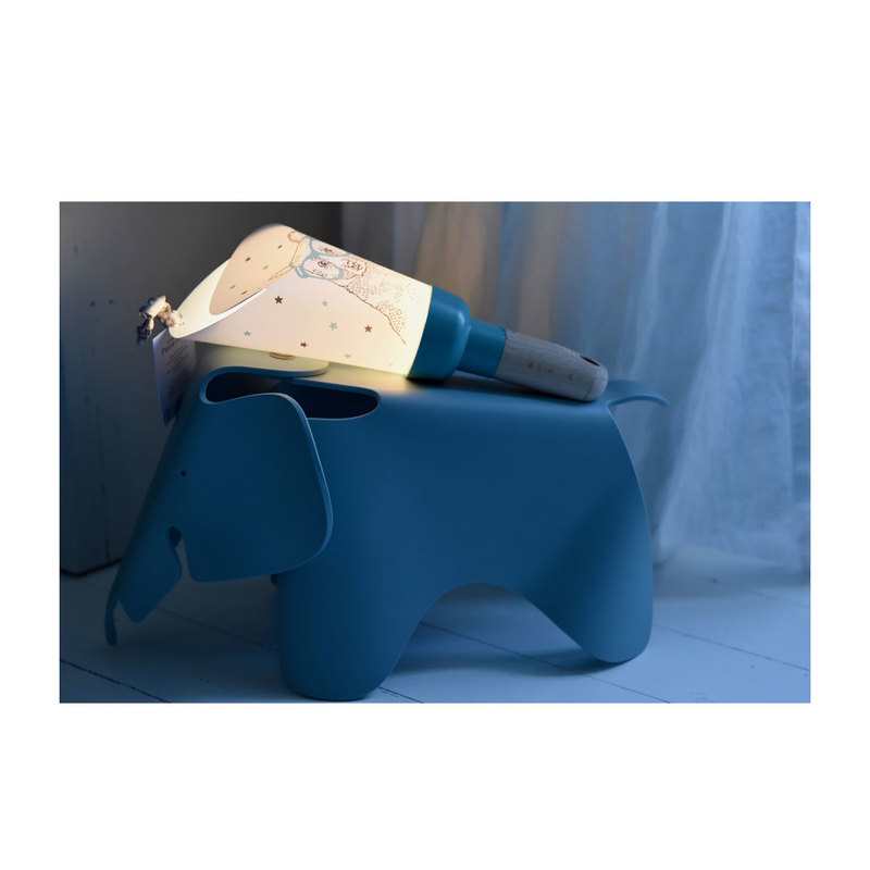 Coffret 5 en 1 lampe nomade ours à lunettes bleu Polochon and cie