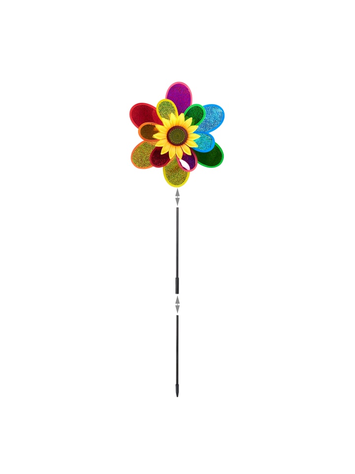 relaxdays 4x Windrad in Bunt - (B)37,5 x (H)74,5 x (T)14 cm günstig kaufen onesize