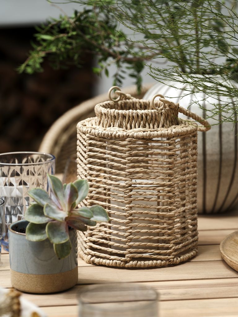 MANDRUP Latarnia MANDRUP Ø15xW20cm kolor naturalny