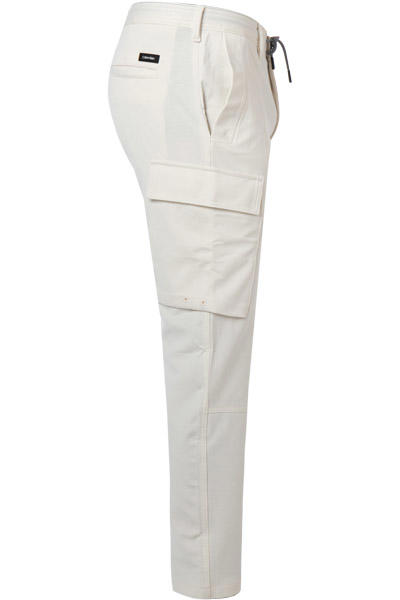 Calvin Klein, Cargohose, Jersey, creme