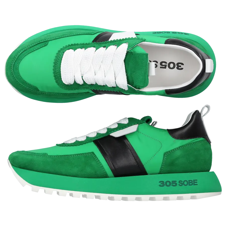 305 SOBE - Sneaker low BUCKET Veloursleder - grün