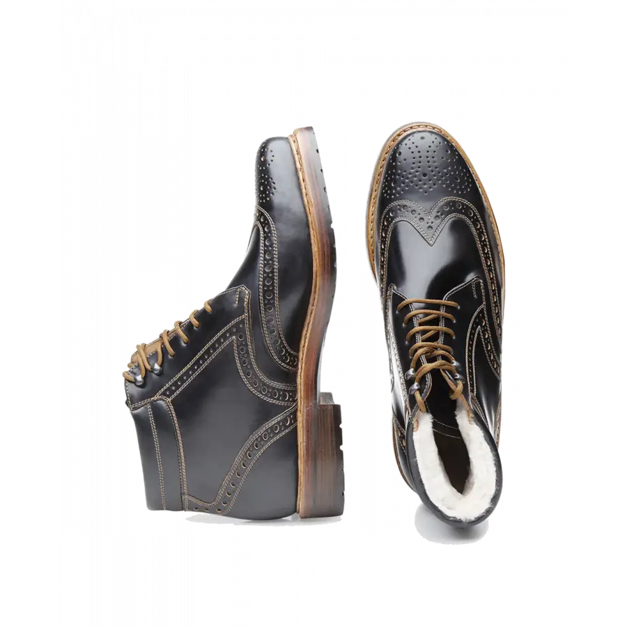 Heinrich Dinkelacker - Stiefeletten BUDA FULL-BROGUE C Cordovan - schwarz