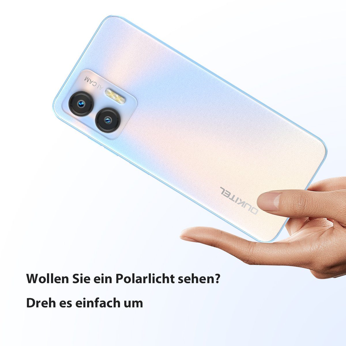 OUKITEL C35, 5150 mAh, 12GB RAM+256GB ROM Smartphone (6,56 Zoll, 256 GB Speicherplatz, 50 MP MP Kamera, buntes Gehäuse, ultradünnes Design)