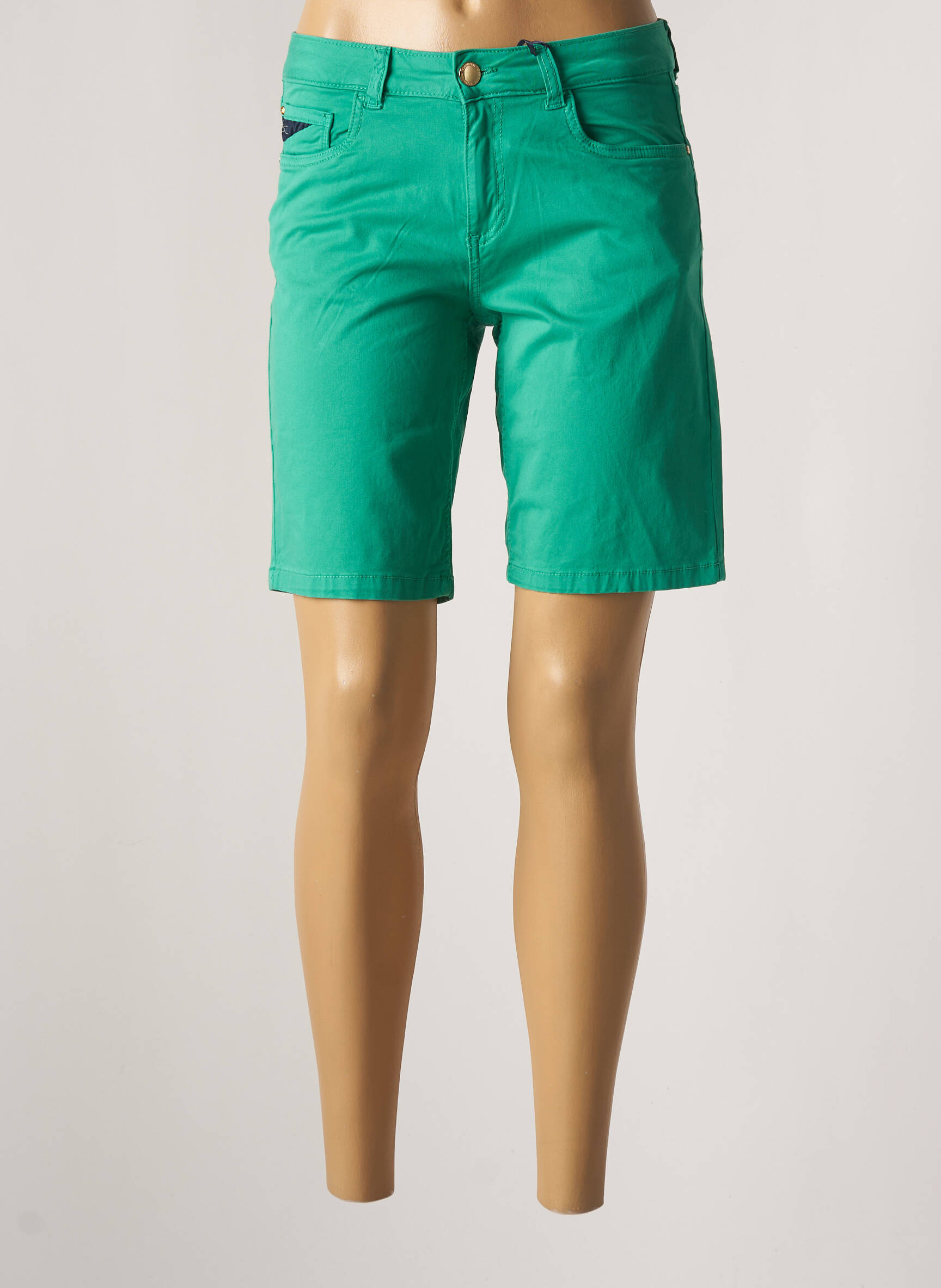 Yes Zee Bermudas Femme couleur vert