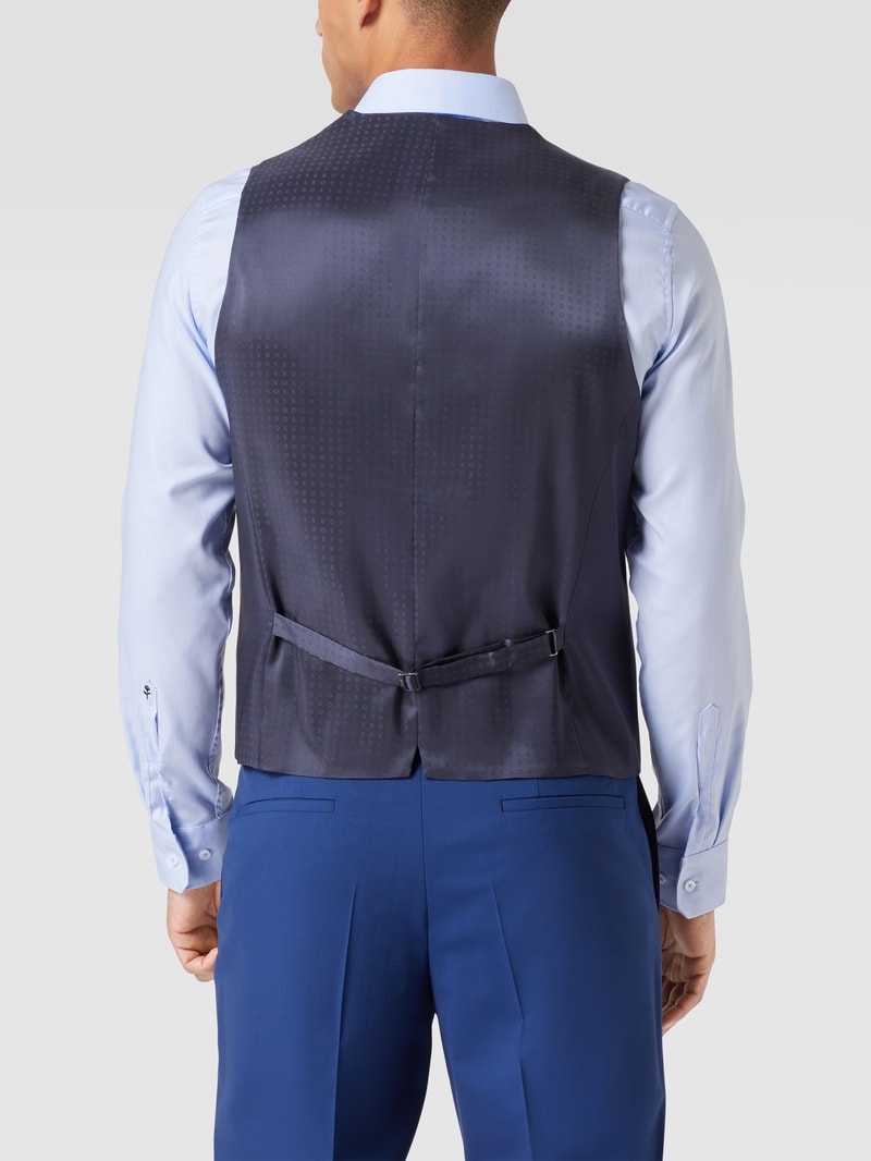 Weste mit Paspeltaschen Modell 'Huge Vest' in marineblau