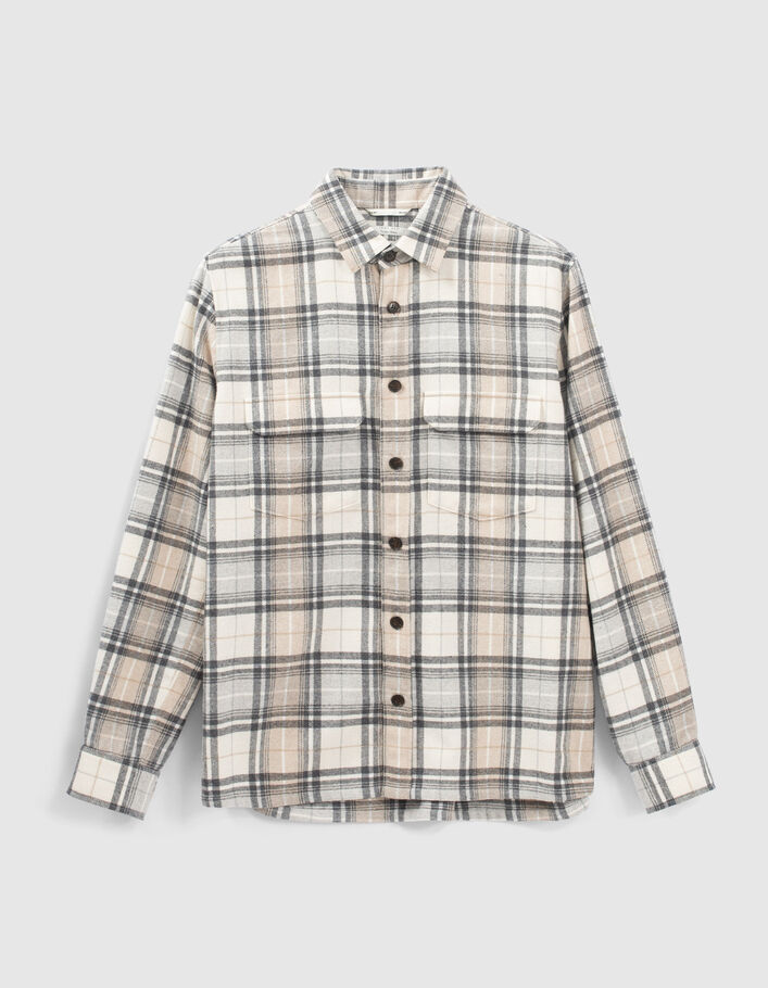 Chemise REGULAR vison à motif carreaux Homme