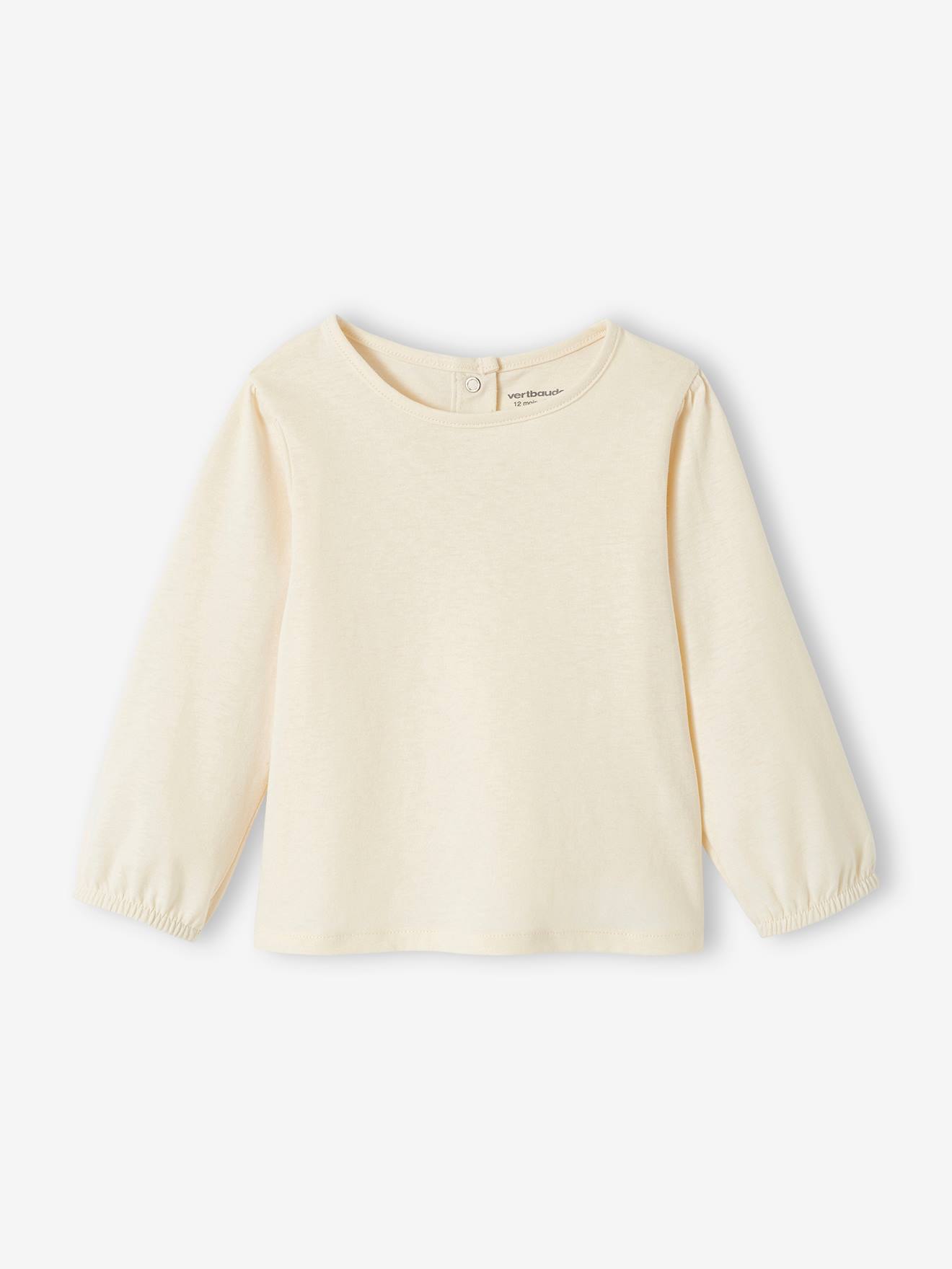 Vertbaudet Baby Shirt mit Kragen zum Wechseln - wollweiß