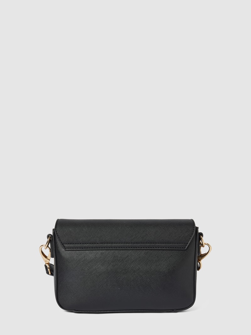 Handtasche mit Label-Detail Modell 'ZERO' in schwarz