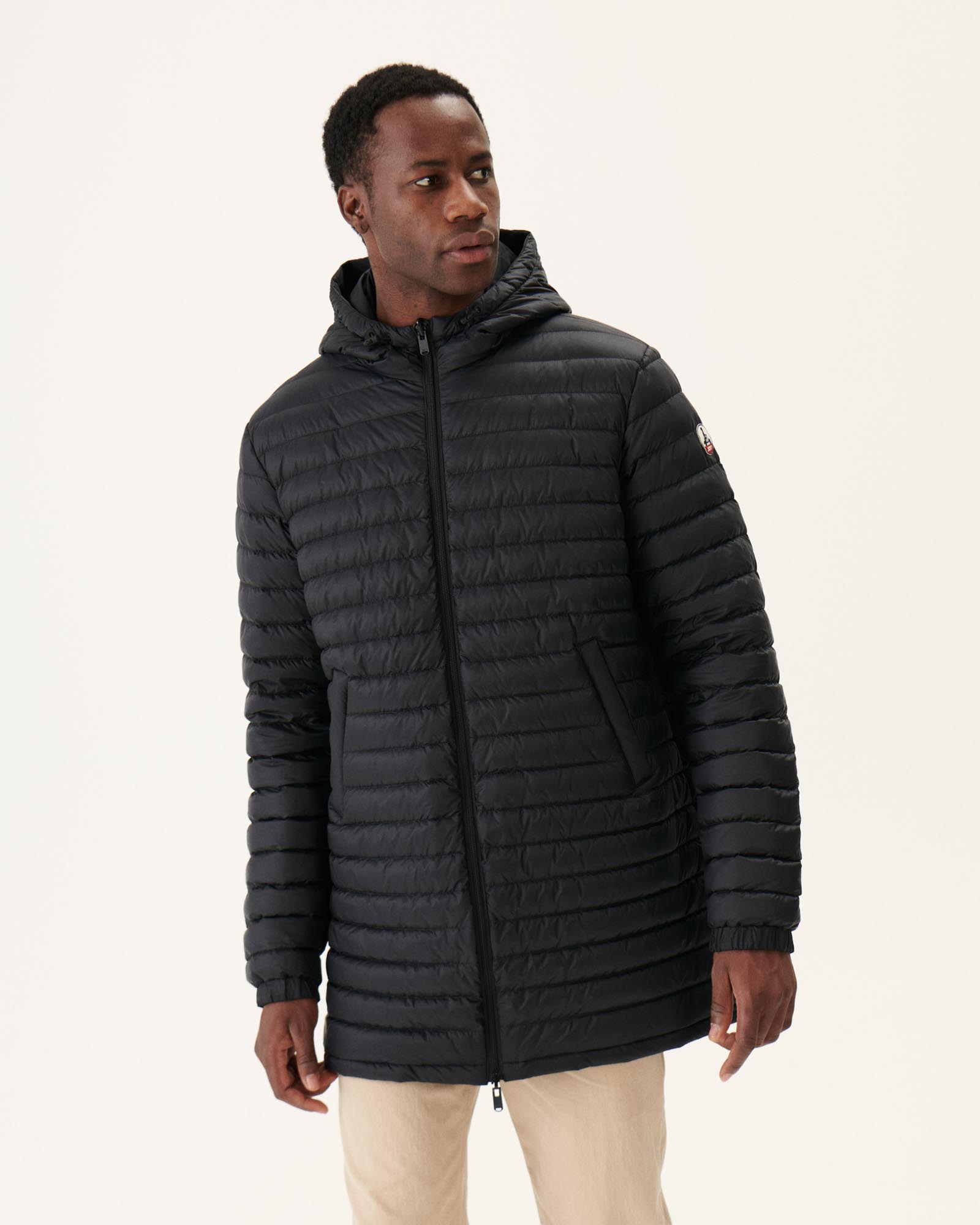 Doudoune longue réversible à capuche Noir Amsterdam