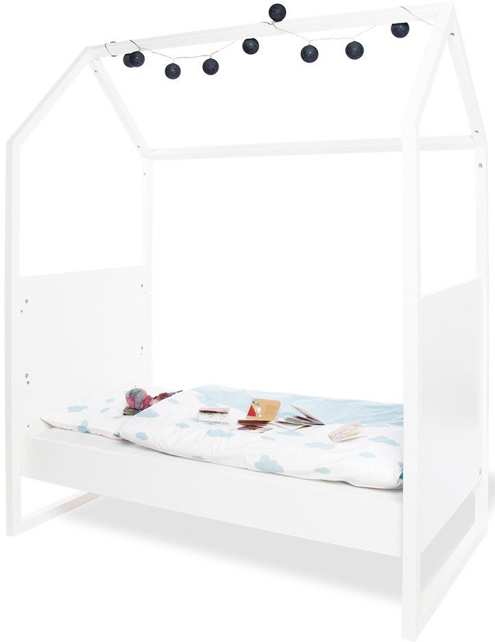 Pinolino® Babyzimmer-Komplettset Hilda & Riva, (Set, 3-St., Hausbett, Wickelkommode, Kleiderschrank), breit groß; mit Hausbett, Wickelkommode & 3-trg. Kleiderschrank