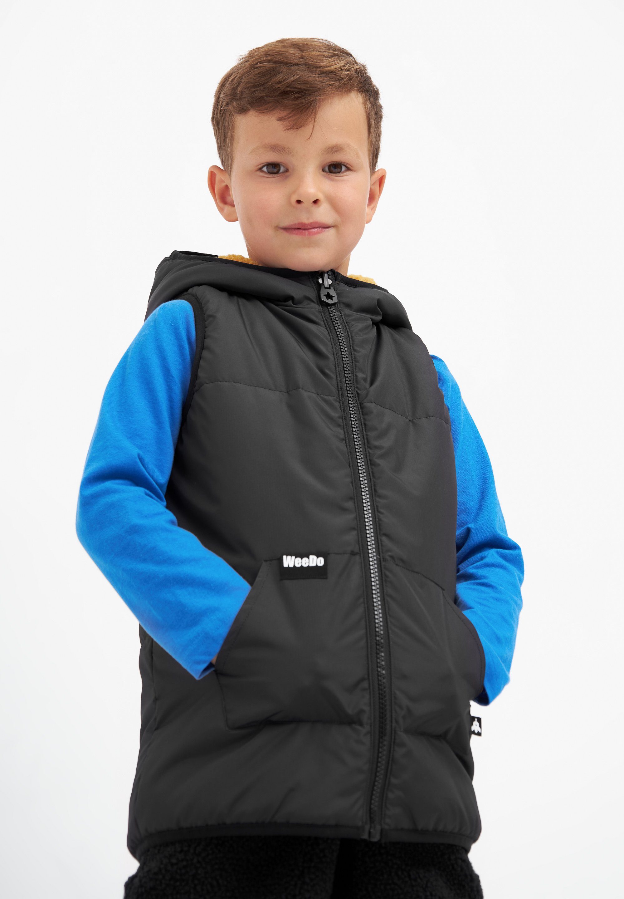 WeeDo Funktionsweste TEDDY BEAR Teddy-Fleece und wasserdichter Ripstop aus recyceltem Material
