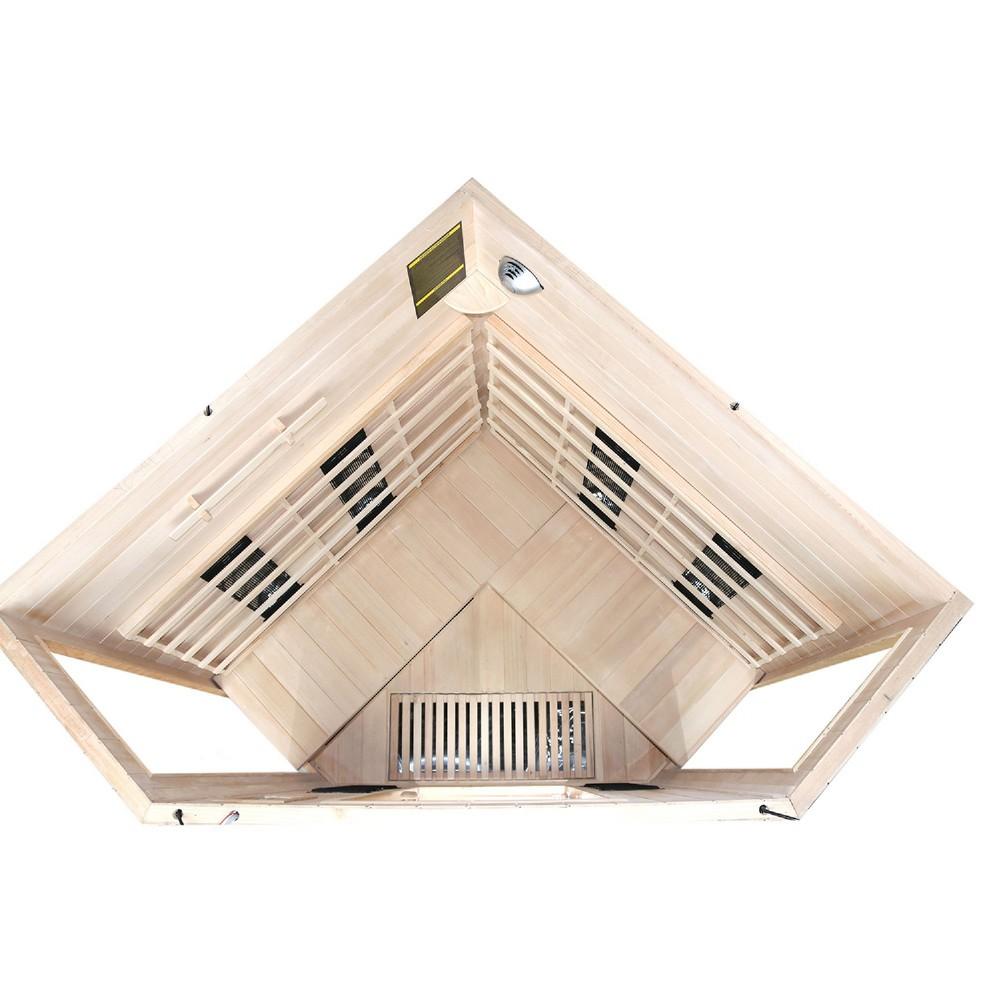 Dewello Infrarotkabine Infrarotsauna HALEY 160cm x 160cm x 190cm Vollspektrum