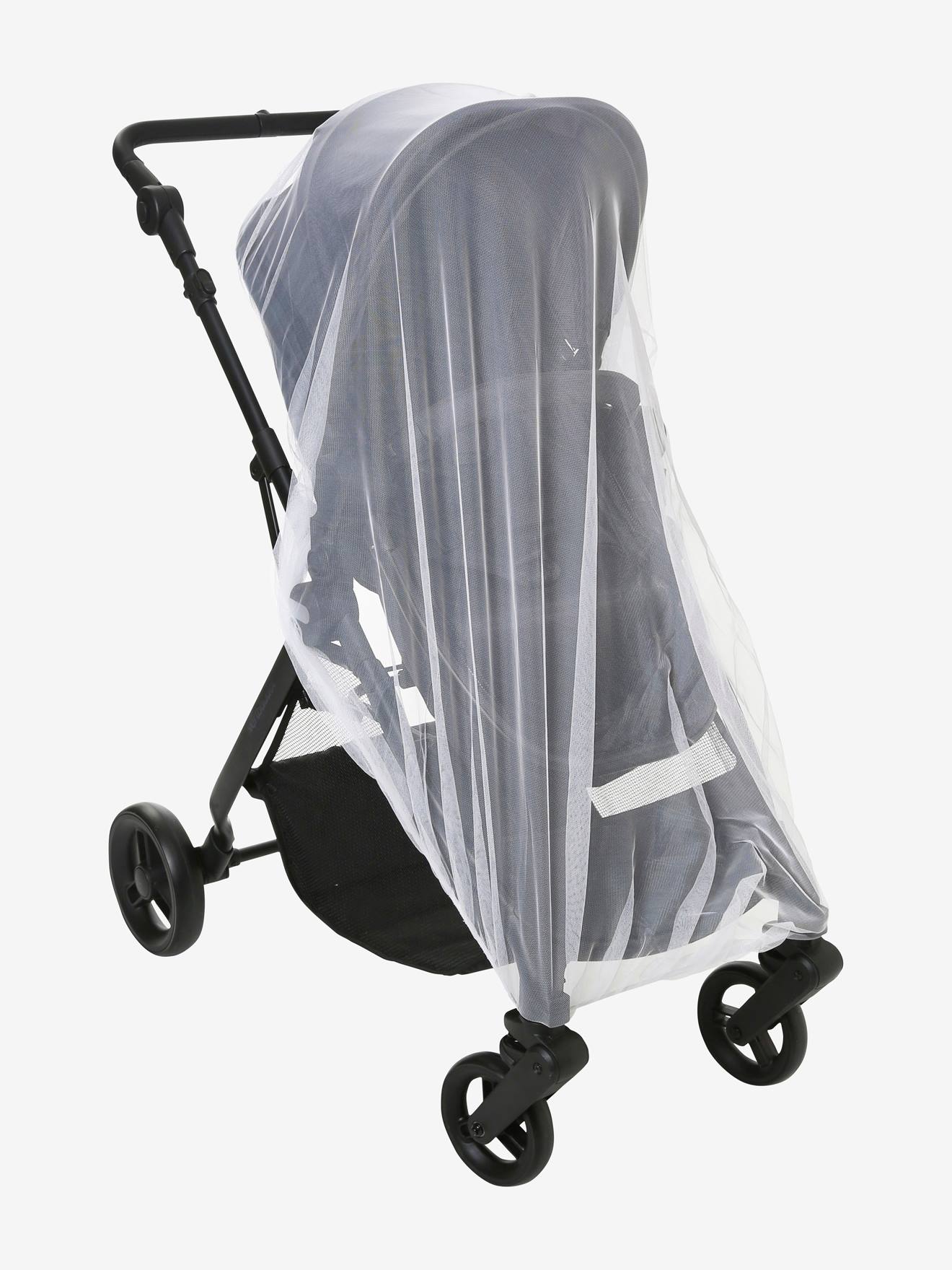 Vertbaudet Mückennetz für Kinderwagen und Reisebett - weiß
