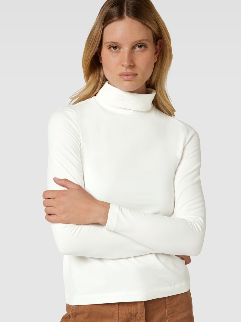 Longsleeve mit Rollkragen in offwhite