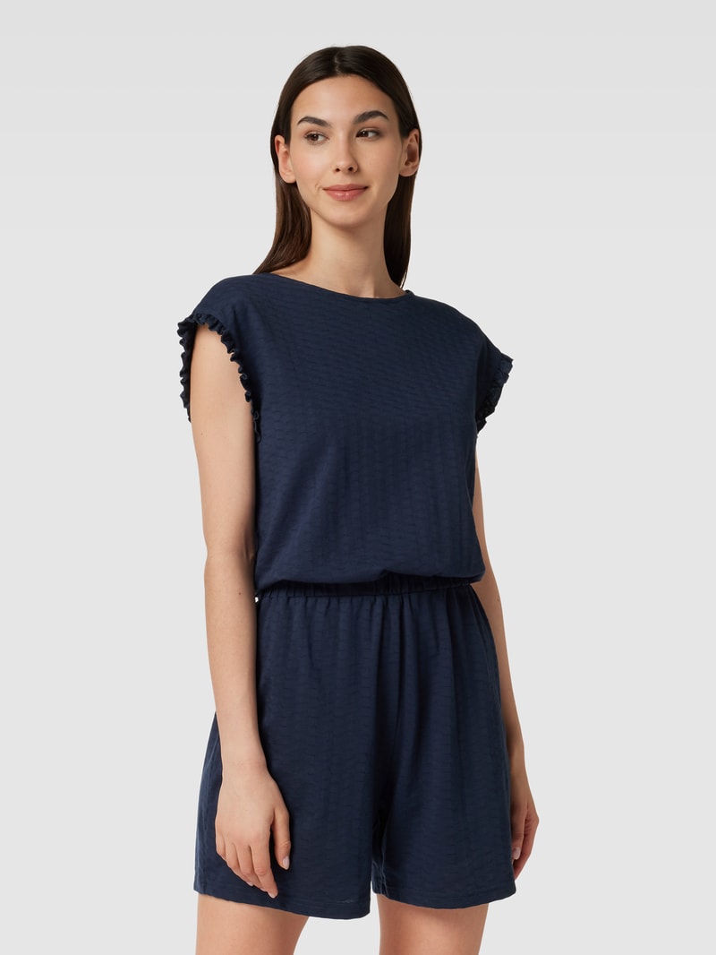 Playsuit mit Strukturmuster Modell 'Percita' in marineblau