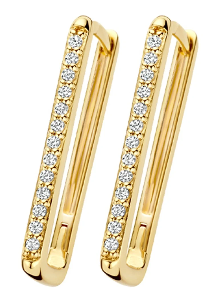 Orecchini color cipria in oro giallo 14 carati 7343YZI