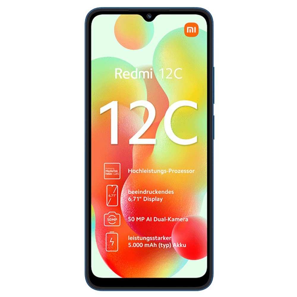 Xiaomi Redmi 12C Smartphone (6,71 Zoll, 3GB, 64 GB) & In-Ear Kopfhörer Handy (64 GB Speicherplatz, 50 MP Kamera)