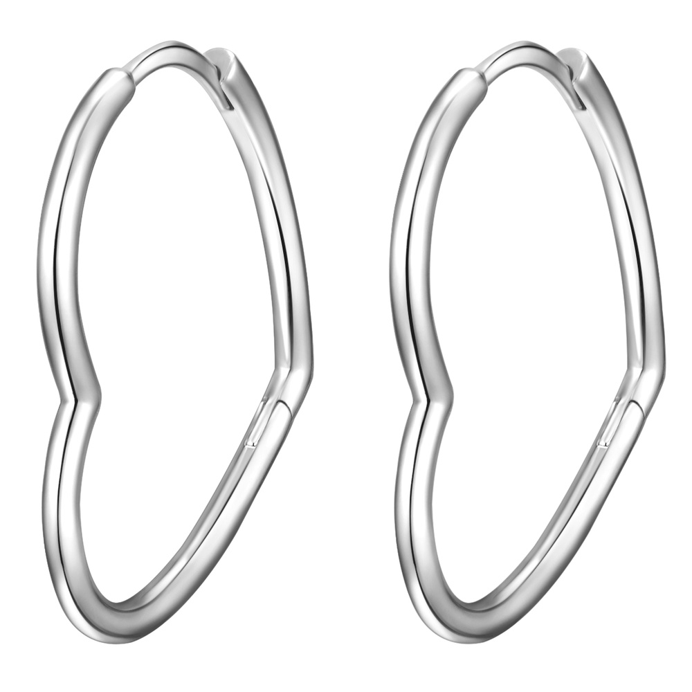 Glanzstücke München Créoles en argent Coeur Argent sterling en Argent Boucles d'oreilles