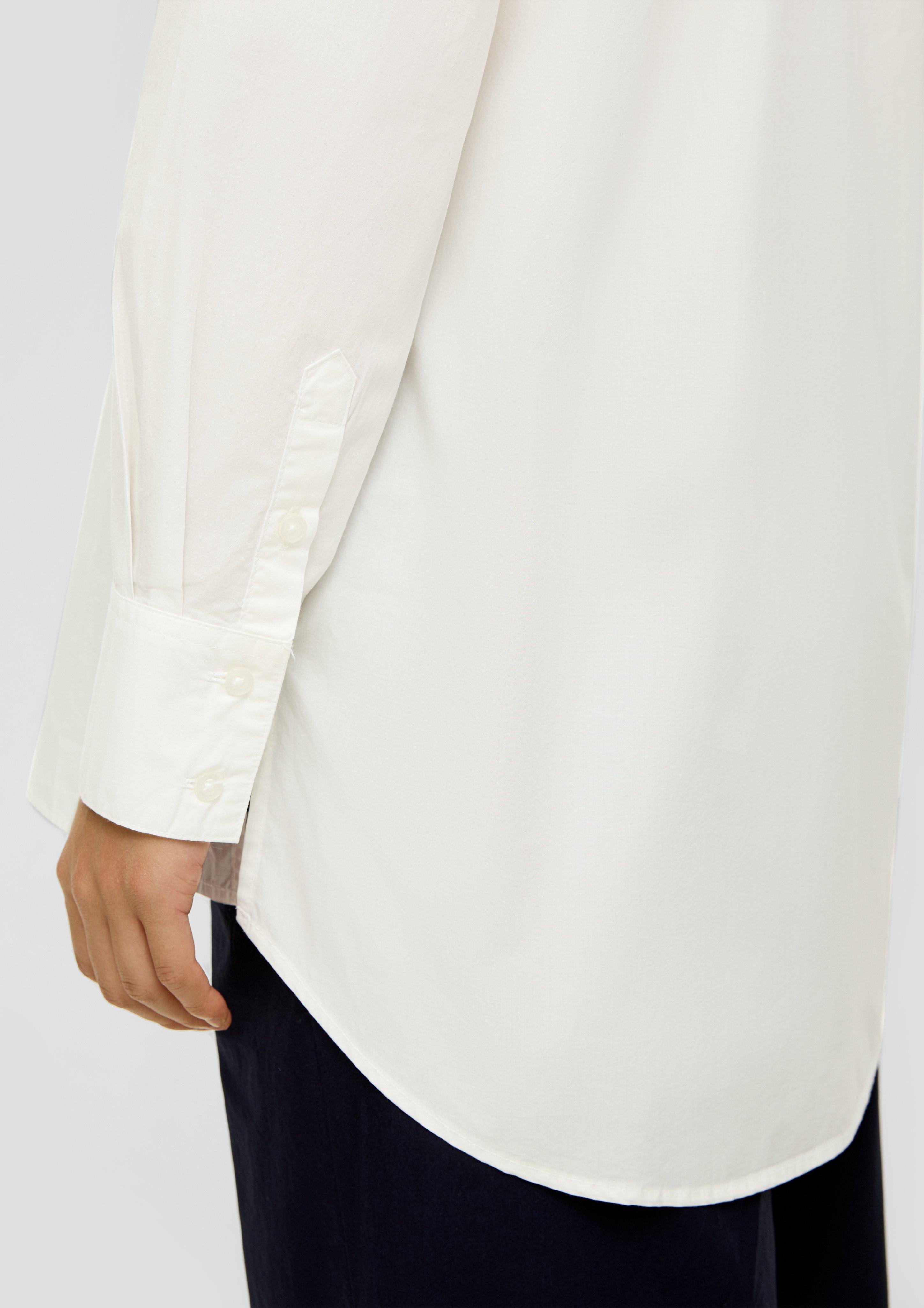 Baumwollbluse mit verlängertem Rückensaum  2139908-0210