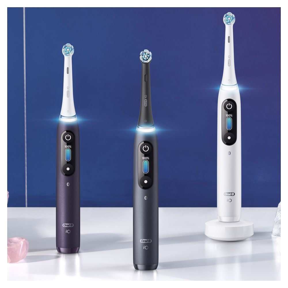 oral-b ORAL B iO BAD ELECT. iO 8 - Lot de 2 BAD Noires BROSSES A DENTS ELECTRIQUES RECHARGEABLES