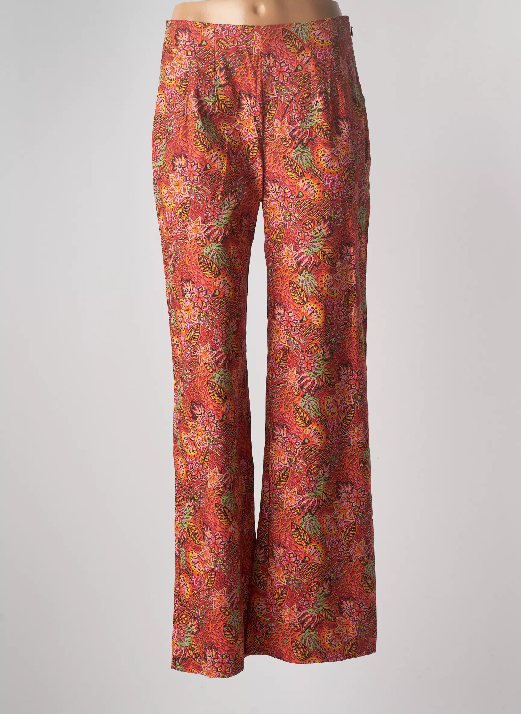 La Fiancee Pantalons Droits Femme couleur orange