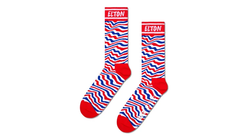 Happy Socks Unisex Socken Elton John Striped Red