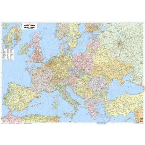 Europa politisch 1 : 3 500 000 Planokarte - Poster