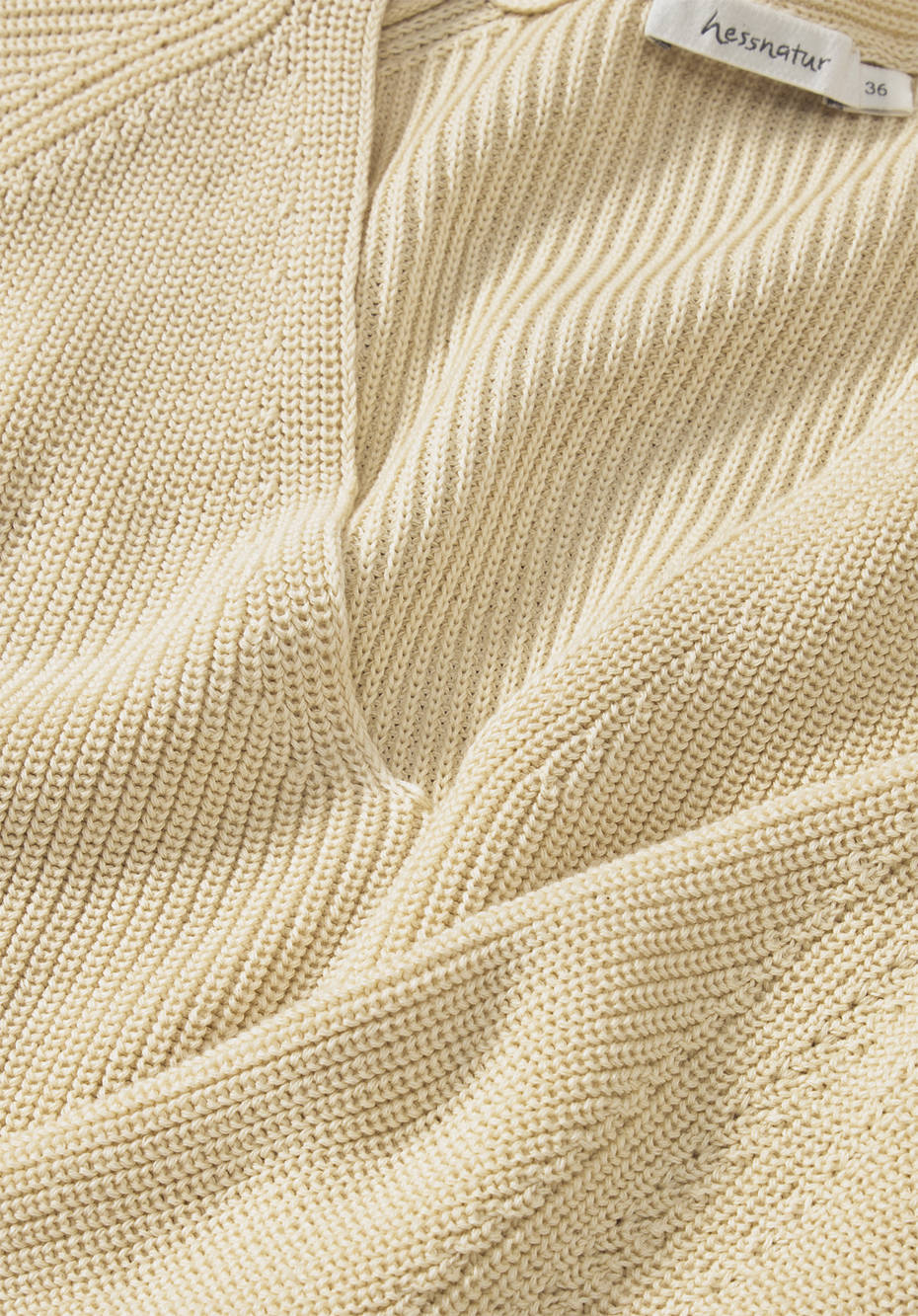 V-Pullover aus reiner Bio-Baumwolle