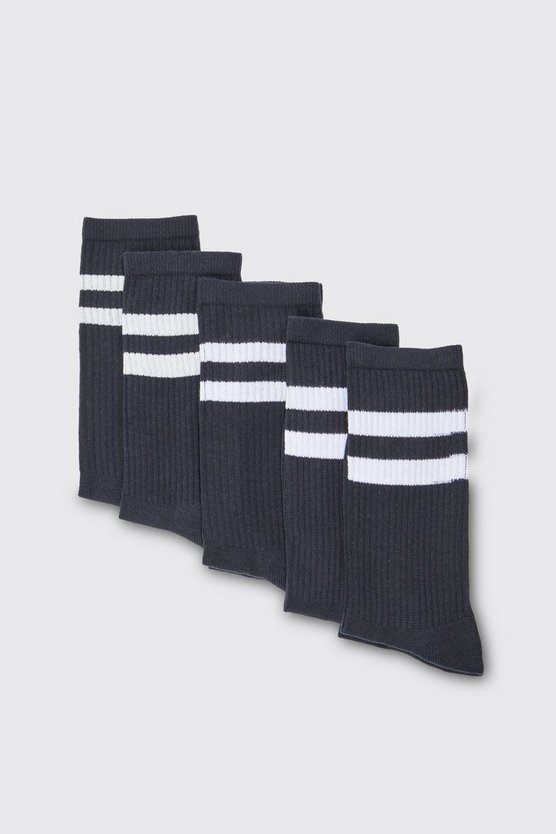 5er-Pack Sport-Socken mit Streifen
