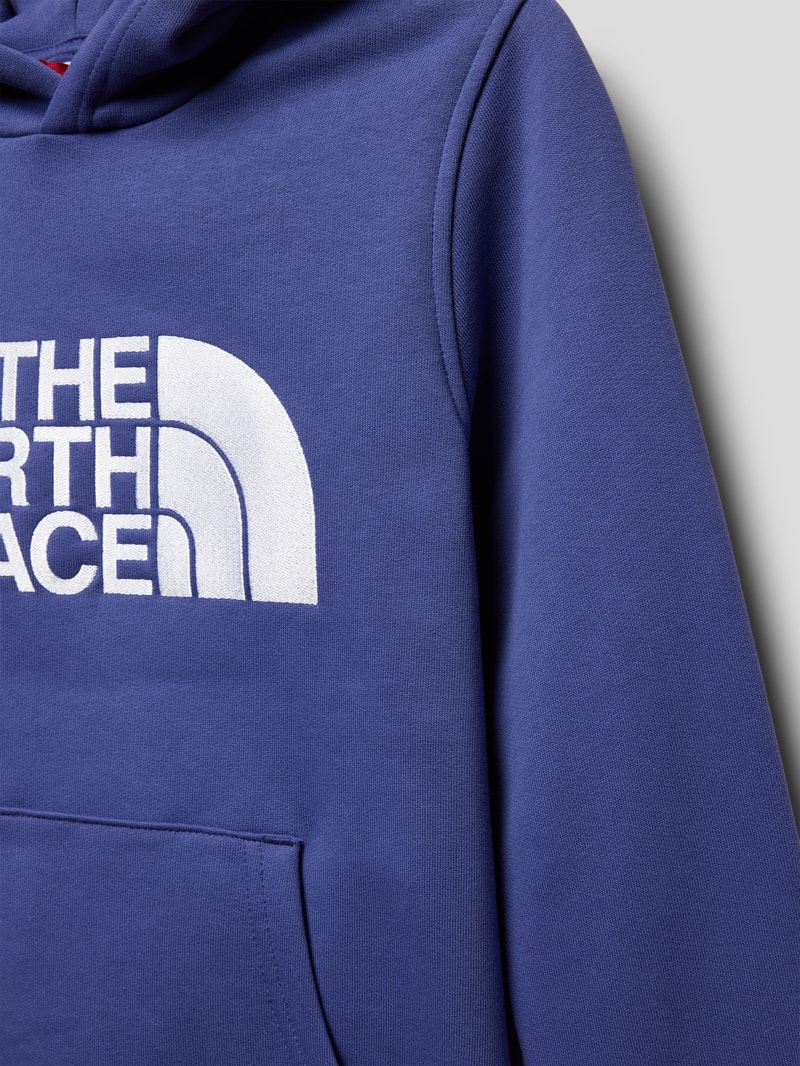 Hoodie mit Label-Stitching Modell 'DREW PEAK' in blau