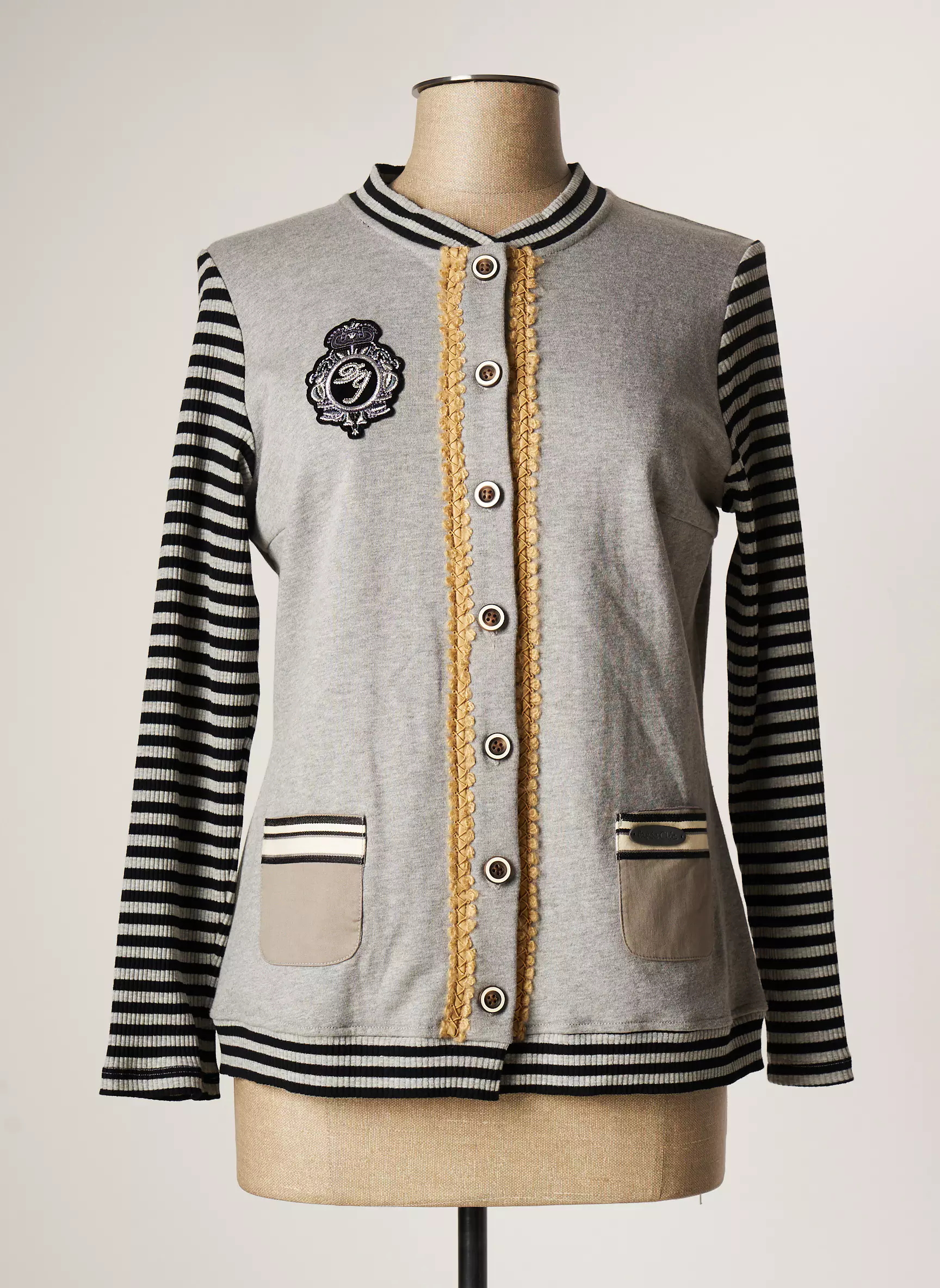 Poupee Chic Vestecasual Femme couleur gris