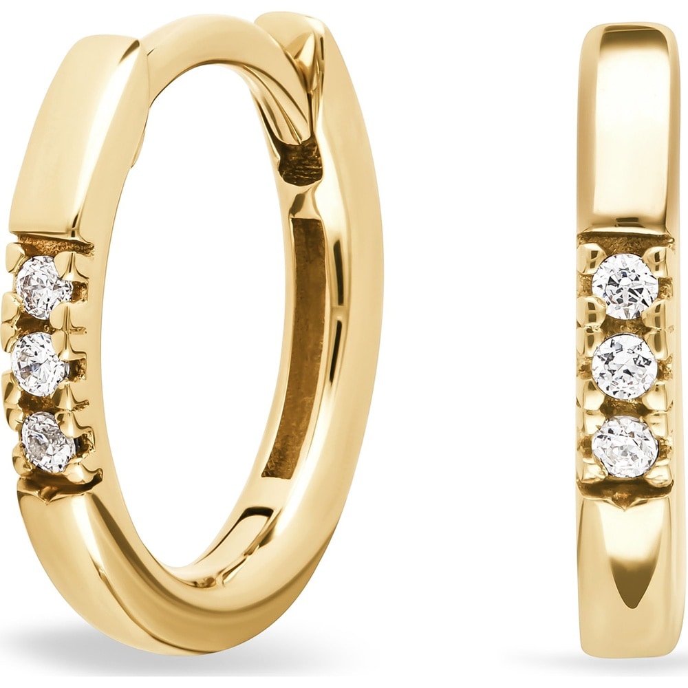 FAVS Créoles 585 Or jaune Boucles d'oreilles