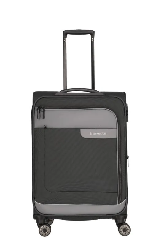 Travelite VIIA Kofferset 4 Rollen Größe L\/M\/S + Reisetasche - Schiefer