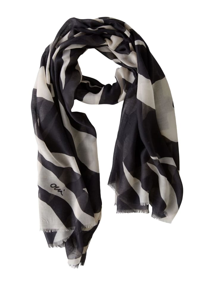 Oui Schal in black offwhite günstig kaufen onesize