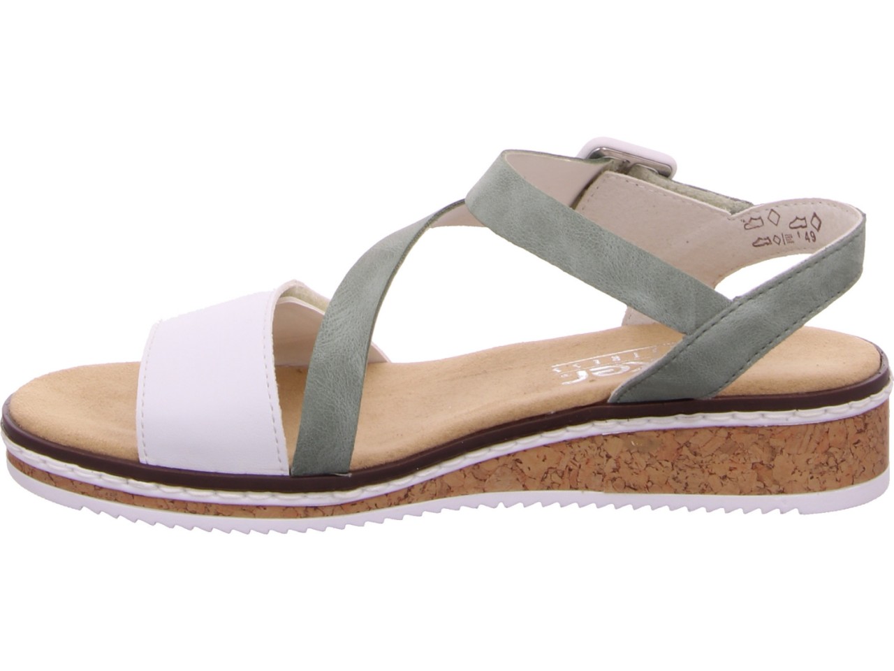 RIEKER Klassische Sandalen weiss Alabama