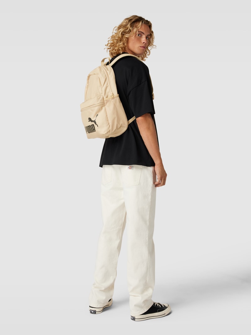 Rucksack mit Label-Details Modell 'Phase' in sand