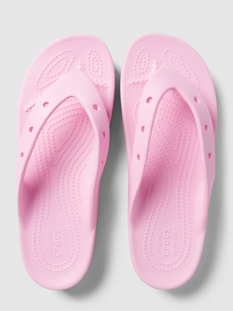Zehentrenner mit Lochmuster in pink