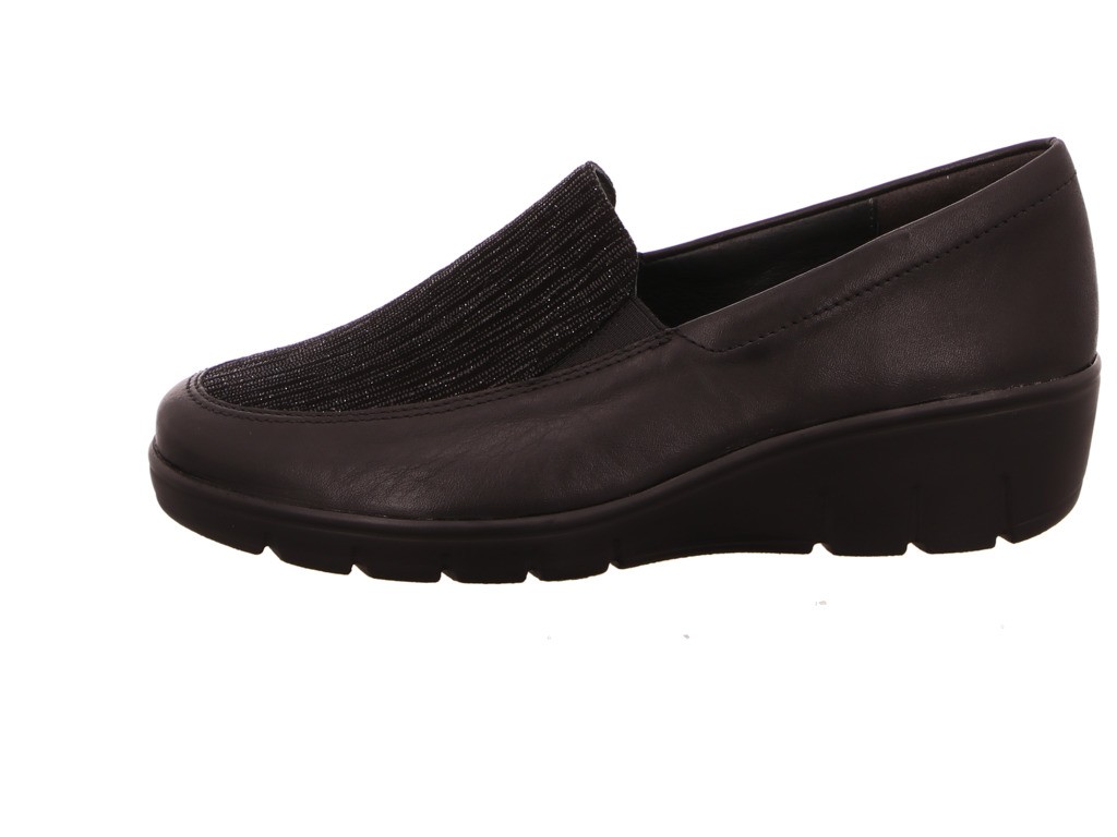 SEMLER Klassische Slipper schwarz SOFT-NAPPA/GLITTER