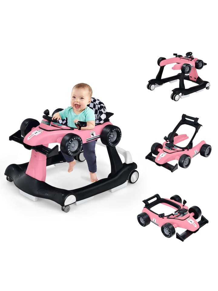 COSTWAY 4 in 1 Lauflernwagen in Rosa günstig kaufen 75 cm