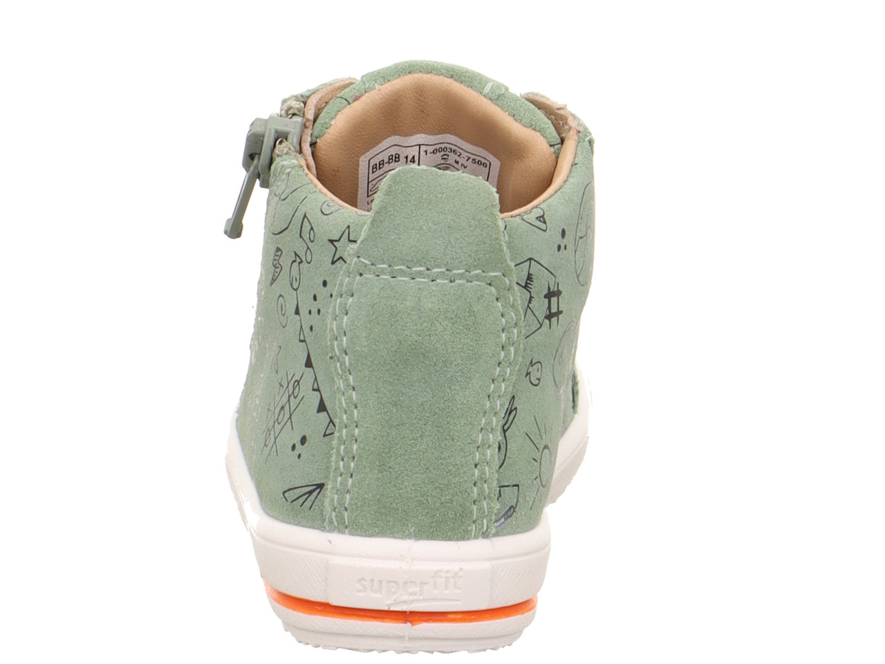 MOPPY - Hellgrün/WeißSneaker low mit Reißverschluss