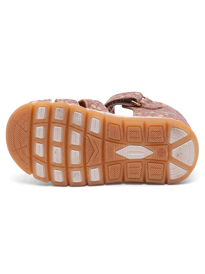 bisgaard Leder-Halbsandalen in Lila/ Orange günstig kaufen