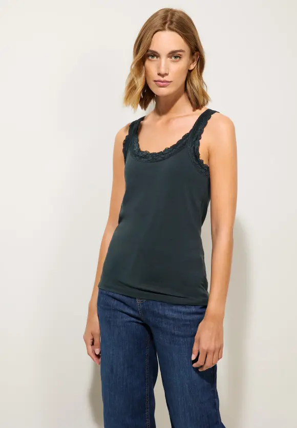 Street One Basic Top mit Spitze