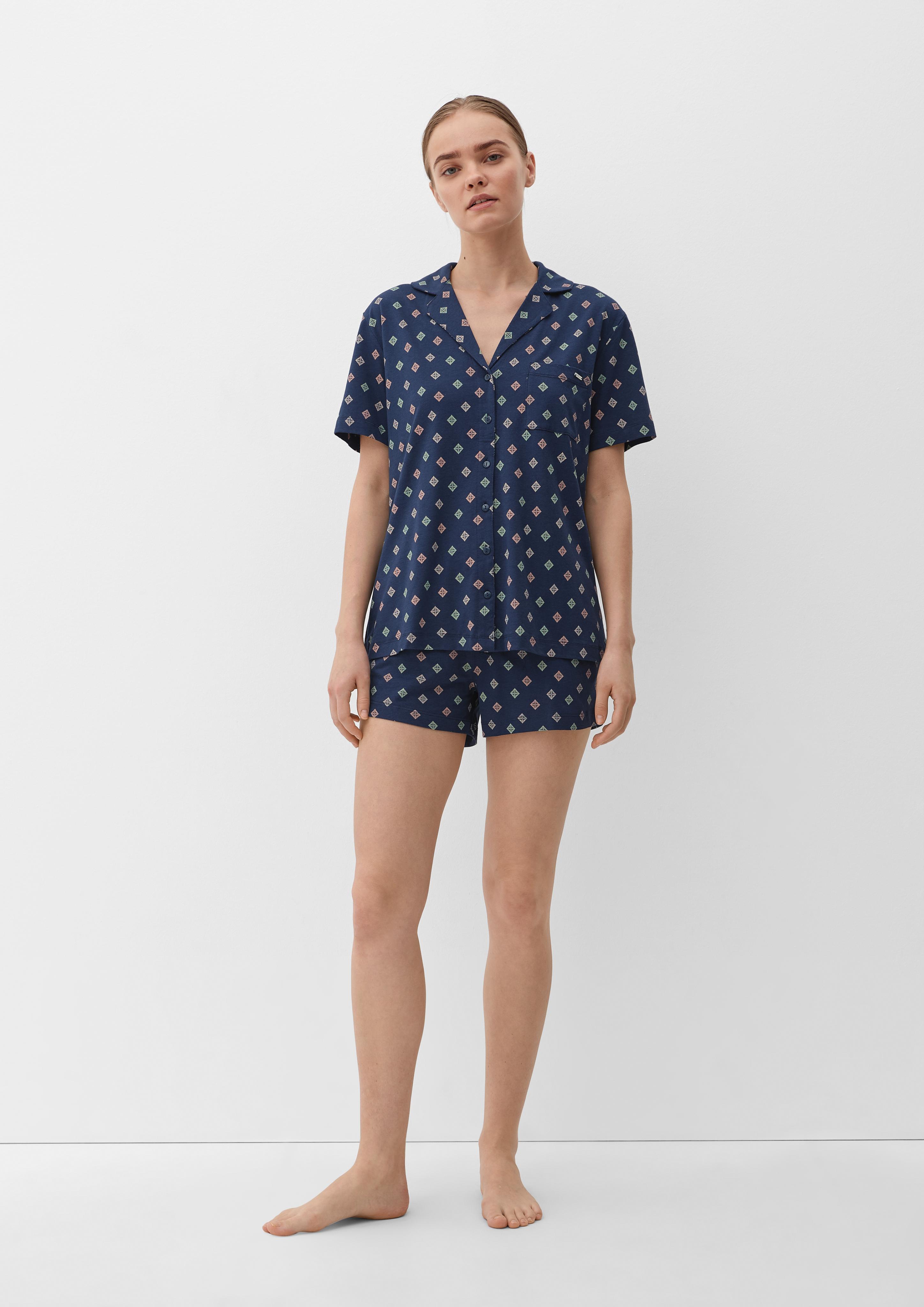 Kurzer Pyjama mit Allover-Muster  6008383-5865