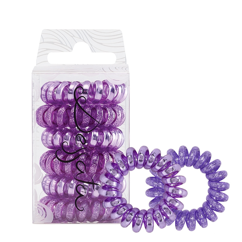 Dessata Purple Elastiques à cheveux spirales