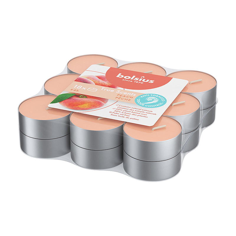 Bolsius Telys 18-pk m/duft Peach