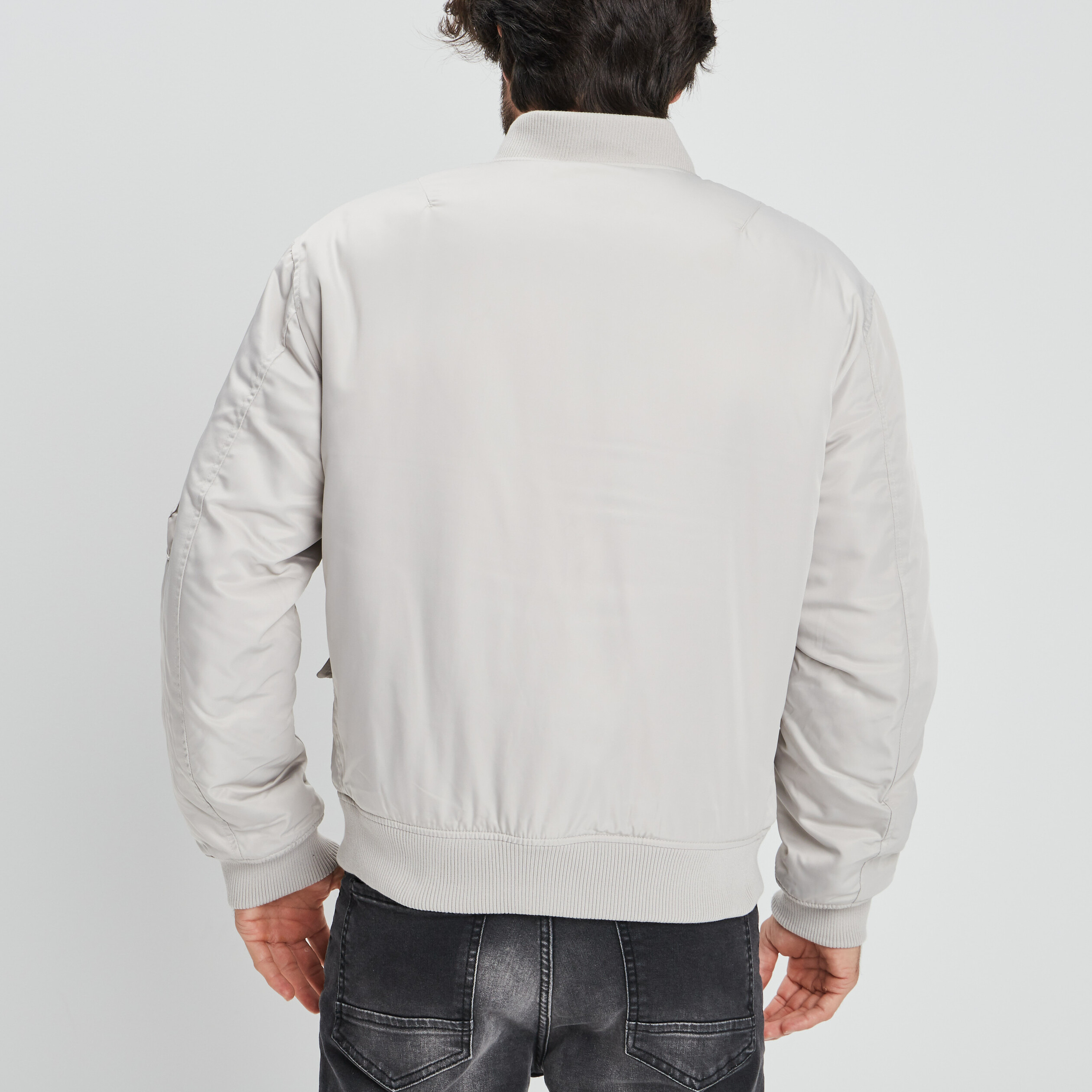 Veste bomber zippée creme homme | La Halle