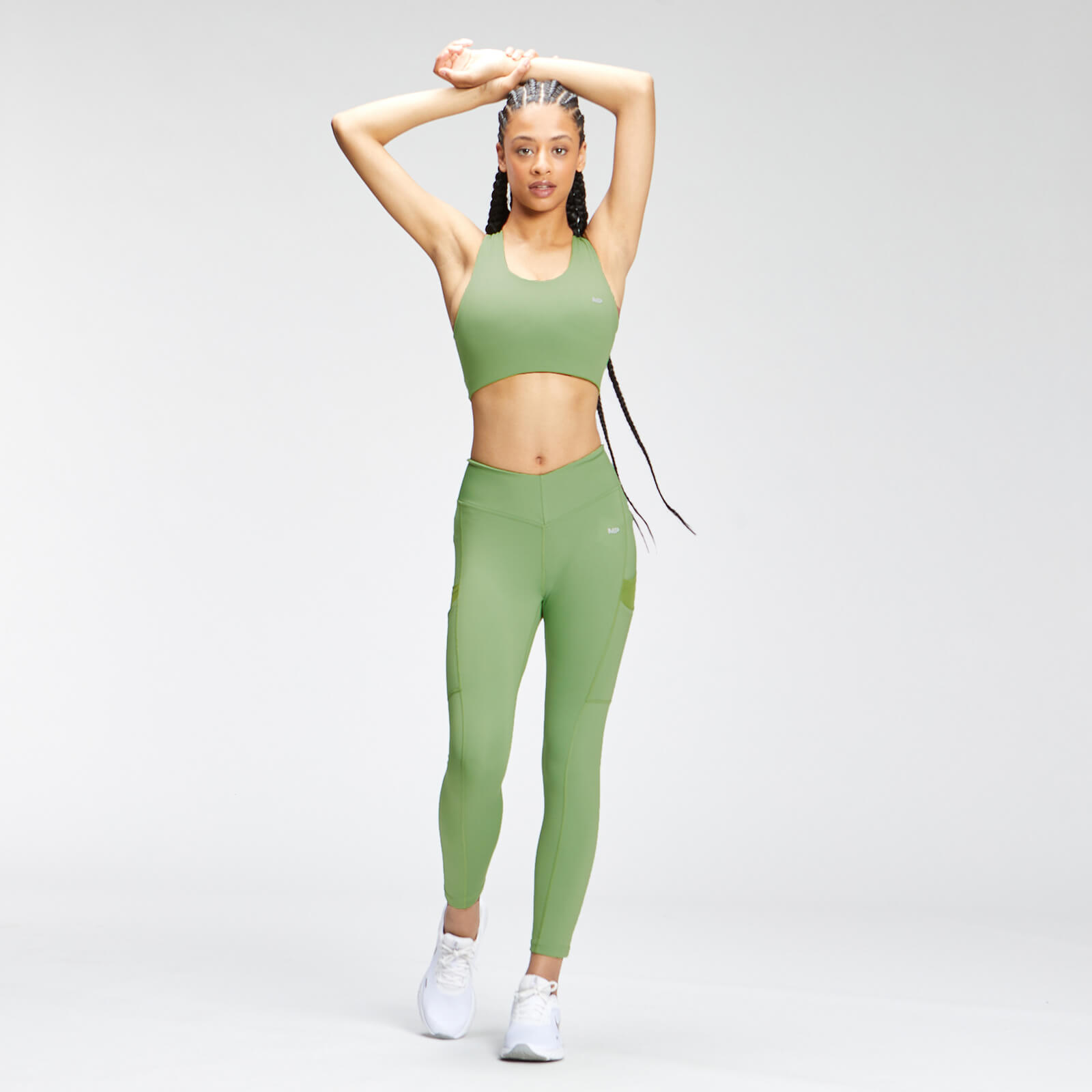 Brassière de sport à dos croisé Repreve® MP Tempo pour femmes – Vert pomme
